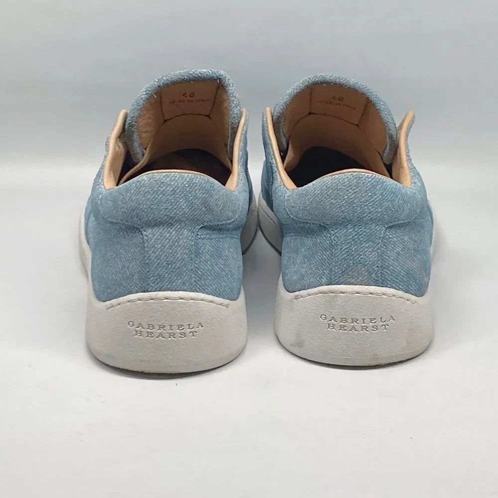 Gabriela Hearst Ohio Slip-on Sneaker in Light Blue Suede Denim size 40 - Picture 8 of 13
